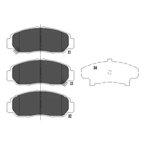 Sada brzdových platničiek kotúčovej brzdy KAVO PARTS KBP-2037