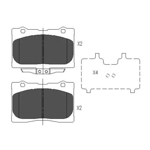 Sada brzdových platničiek kotúčovej brzdy KAVO PARTS KBP-2039