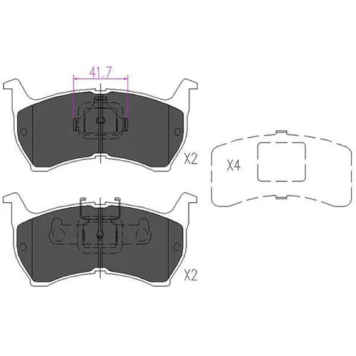 Sada brzdových platničiek kotúčovej brzdy KAVO PARTS KBP-4516