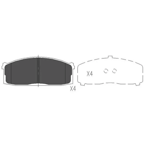 Sada brzdových platničiek kotúčovej brzdy KAVO PARTS KBP-6521