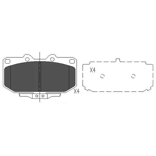 Sada brzdových platničiek kotúčovej brzdy KAVO PARTS KBP-6536