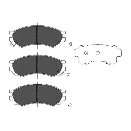 Sada brzdových platničiek kotúčovej brzdy KAVO PARTS KBP-6555