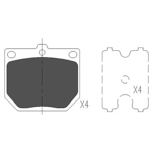 Sada brzdových platničiek kotúčovej brzdy KAVO PARTS KBP-6569