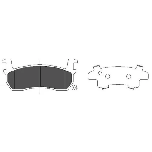 Sada brzdových platničiek kotúčovej brzdy KAVO PARTS KBP-6594
