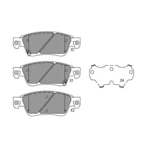 Sada brzdových platničiek kotúčovej brzdy KAVO PARTS KBP-6617