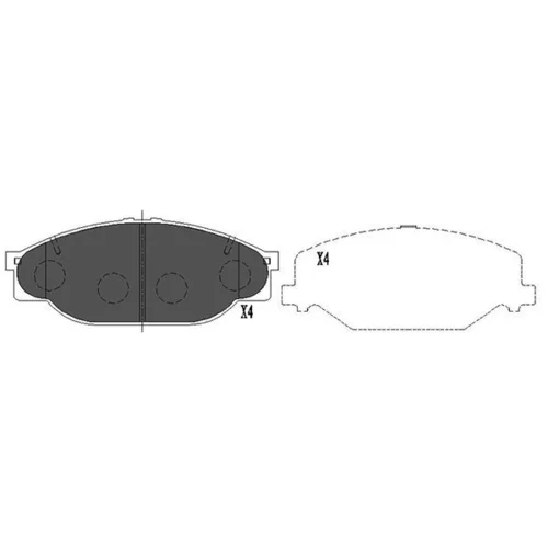 Sada brzdových platničiek kotúčovej brzdy KAVO PARTS KBP-9039