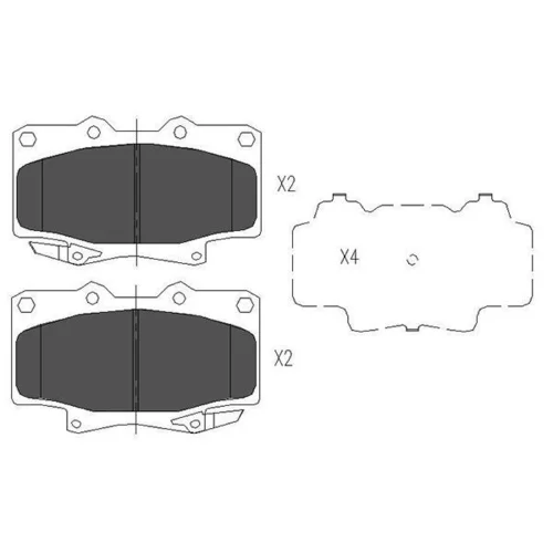 Sada brzdových platničiek kotúčovej brzdy KAVO PARTS KBP-9043