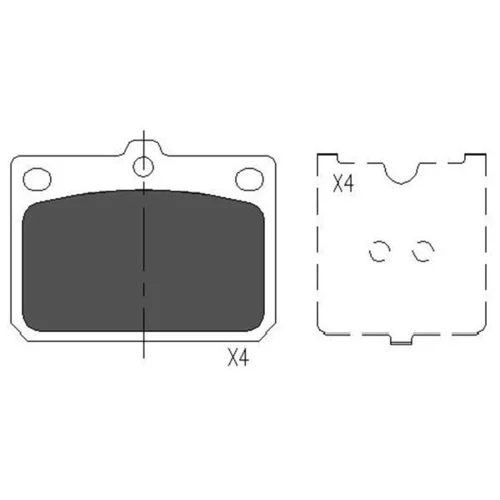 Sada brzdových platničiek kotúčovej brzdy KAVO PARTS KBP-9079
