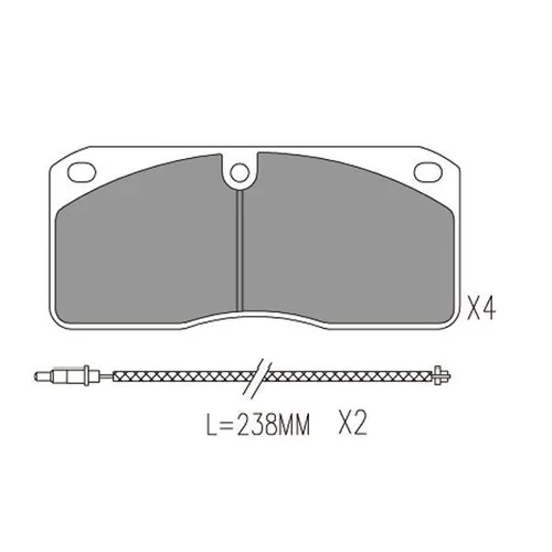 Sada brzdových platničiek kotúčovej brzdy KAVO PARTS BP-6640