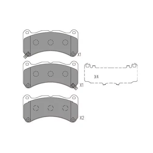 Sada brzdových platničiek kotúčovej brzdy KAVO PARTS BP-9157