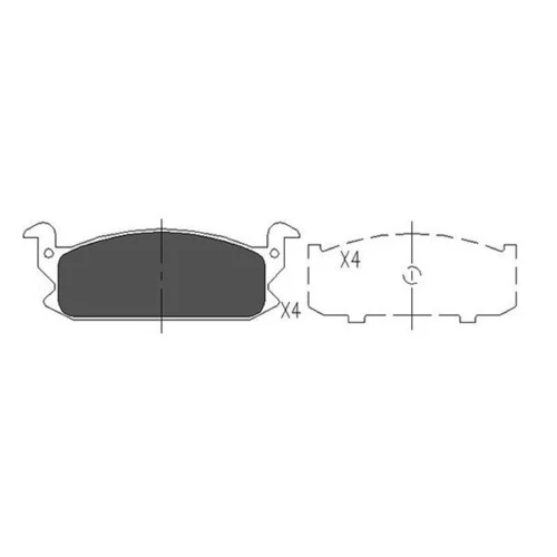 Sada brzdových platničiek kotúčovej brzdy KAVO PARTS KBP-1503