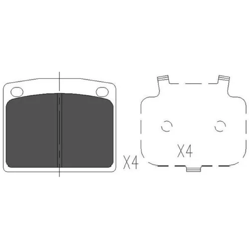Sada brzdových platničiek kotúčovej brzdy KAVO PARTS KBP-2038