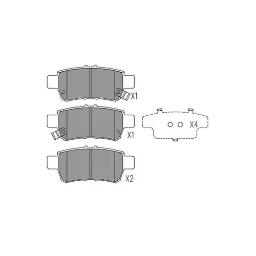 Sada brzdových platničiek kotúčovej brzdy KAVO PARTS KBP-2057