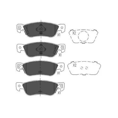 Sada brzdových platničiek kotúčovej brzdy KAVO PARTS KBP-3504