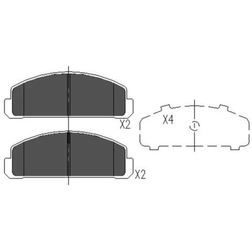 Sada brzdových platničiek kotúčovej brzdy KAVO PARTS KBP-4515