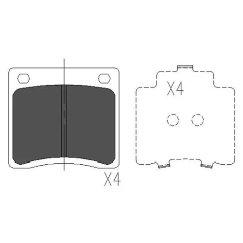 Sada brzdových platničiek kotúčovej brzdy KAVO PARTS KBP-6568