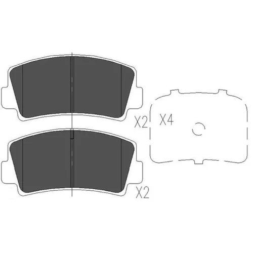 Sada brzdových platničiek kotúčovej brzdy KAVO PARTS KBP-4552