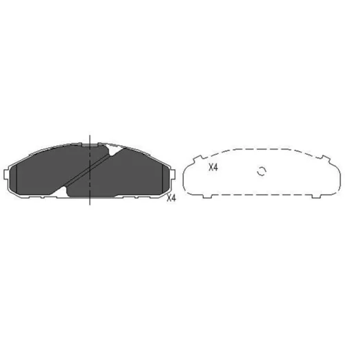 Sada brzdových platničiek kotúčovej brzdy KAVO PARTS KBP-6538