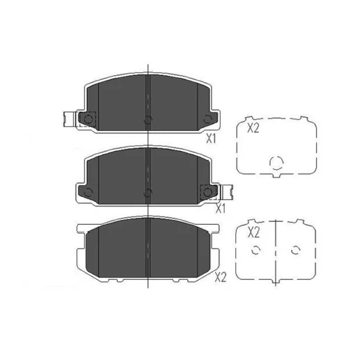 Sada brzdových platničiek kotúčovej brzdy KAVO PARTS KBP-8006