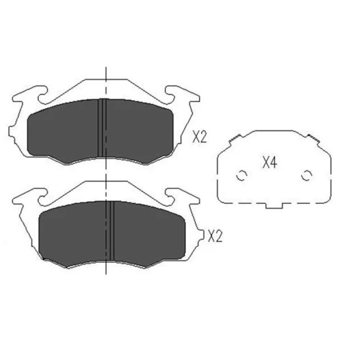 Sada brzdových platničiek kotúčovej brzdy KAVO PARTS KBP-8017