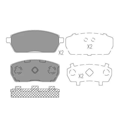 Sada brzdových platničiek kotúčovej brzdy KAVO PARTS KBP-8529