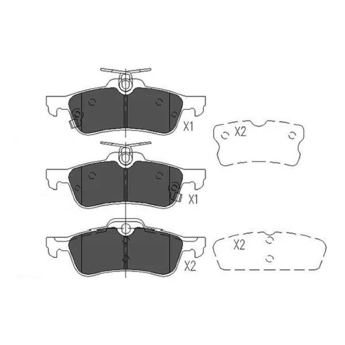 Sada brzdových platničiek kotúčovej brzdy KAVO PARTS KBP-9106