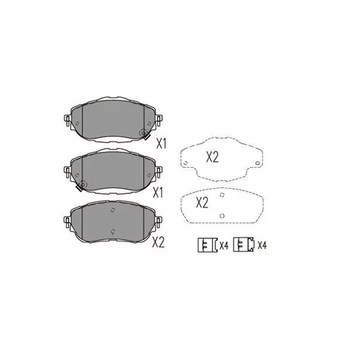 Sada brzdových platničiek kotúčovej brzdy KAVO PARTS KBP-9123