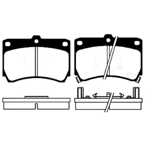 Sada brzdových platničiek kotúčovej brzdy KAVO PARTS BP-4507