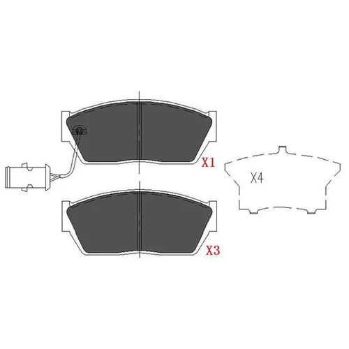 Sada brzdových platničiek kotúčovej brzdy KAVO PARTS KBP-2018