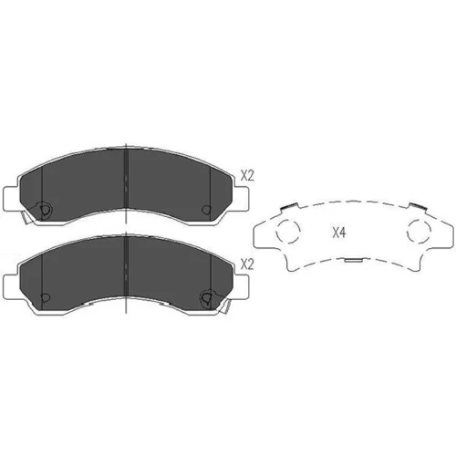 Sada brzdových platničiek kotúčovej brzdy KAVO PARTS KBP-3514