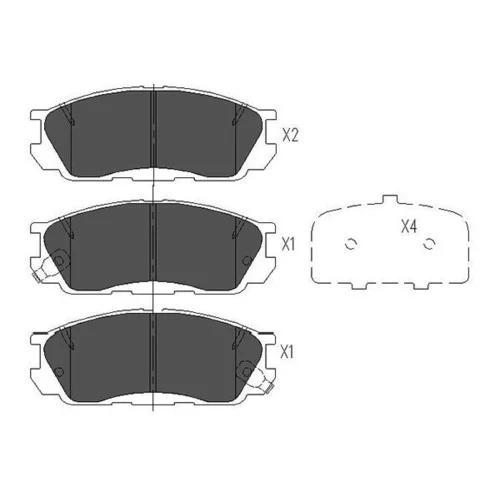 Sada brzdových platničiek kotúčovej brzdy KAVO PARTS KBP-4531