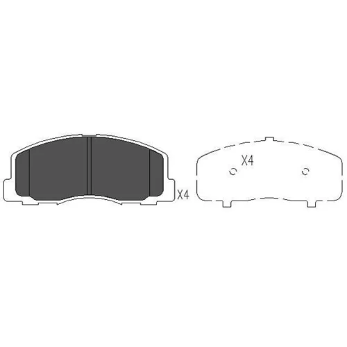 Sada brzdových platničiek kotúčovej brzdy KAVO PARTS KBP-5523
