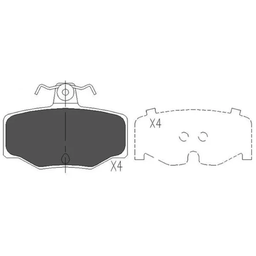 Sada brzdových platničiek kotúčovej brzdy KAVO PARTS KBP-6511