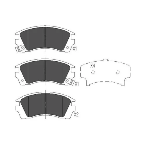 Sada brzdových platničiek kotúčovej brzdy KAVO PARTS KBP-6532