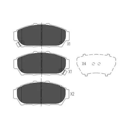 Sada brzdových platničiek kotúčovej brzdy KAVO PARTS KBP-2030