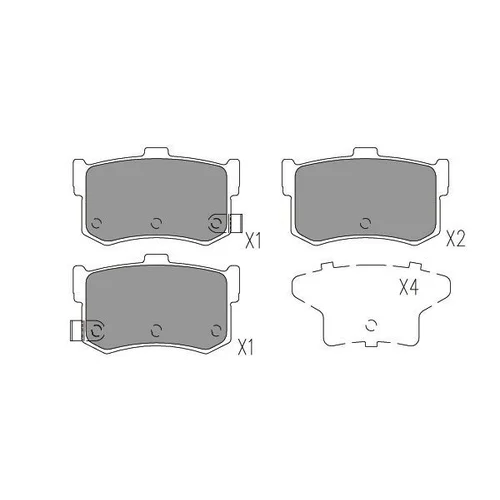 Sada brzdových platničiek kotúčovej brzdy KAVO PARTS KBP-3037