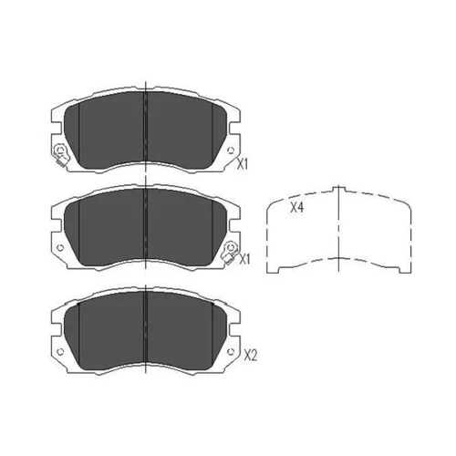 Sada brzdových platničiek kotúčovej brzdy KAVO PARTS KBP-8013