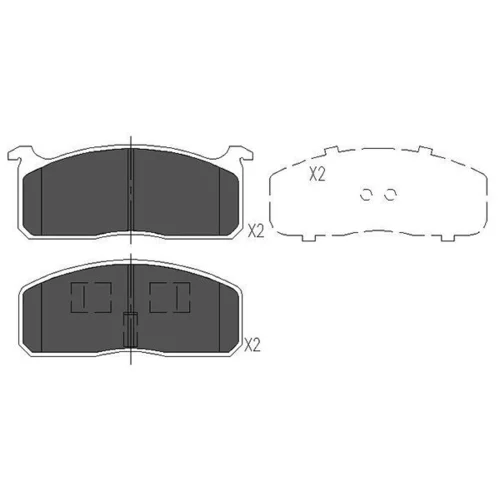 Sada brzdových platničiek kotúčovej brzdy KAVO PARTS KBP-9029
