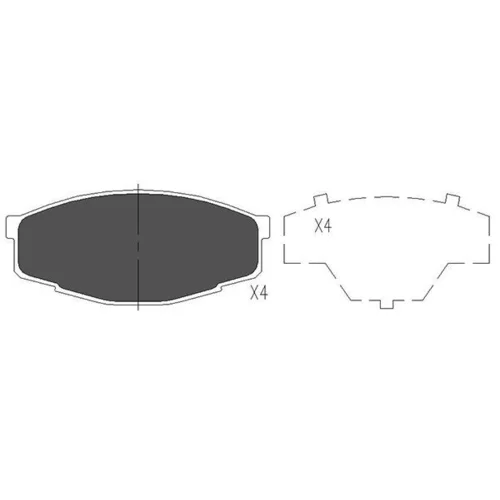 Sada brzdových platničiek kotúčovej brzdy KAVO PARTS KBP-9032