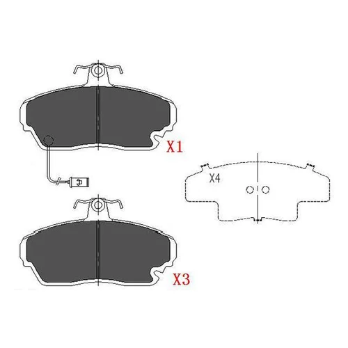 Sada brzdových platničiek kotúčovej brzdy KAVO PARTS KBP-2021