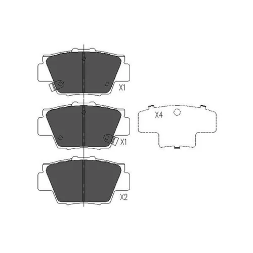 Sada brzdových platničiek kotúčovej brzdy KAVO PARTS KBP-2032