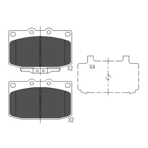 Sada brzdových platničiek kotúčovej brzdy KAVO PARTS KBP-4518