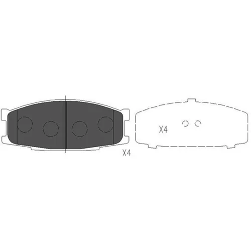 Sada brzdových platničiek kotúčovej brzdy KAVO PARTS KBP-5527