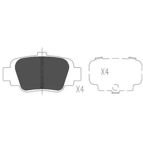 Sada brzdových platničiek kotúčovej brzdy KAVO PARTS KBP-6547