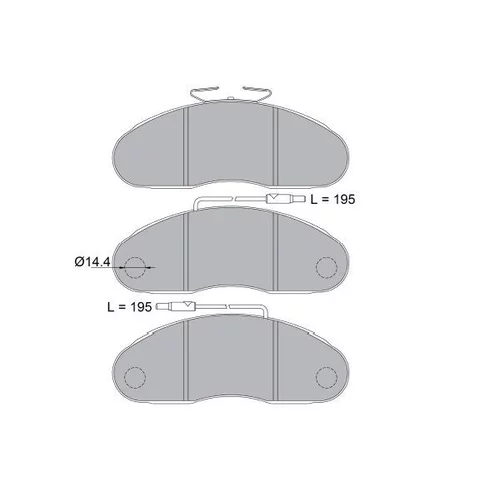 Sada brzdových platničiek kotúčovej brzdy KAVO PARTS KBP-6602
