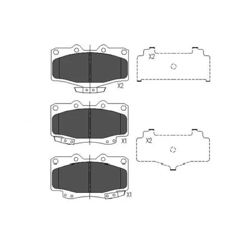Sada brzdových platničiek kotúčovej brzdy KAVO PARTS KBP-9054