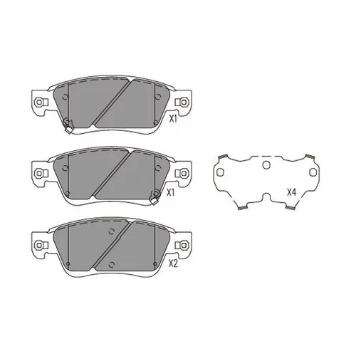 Sada brzdových platničiek kotúčovej brzdy KAVO PARTS BP-6633