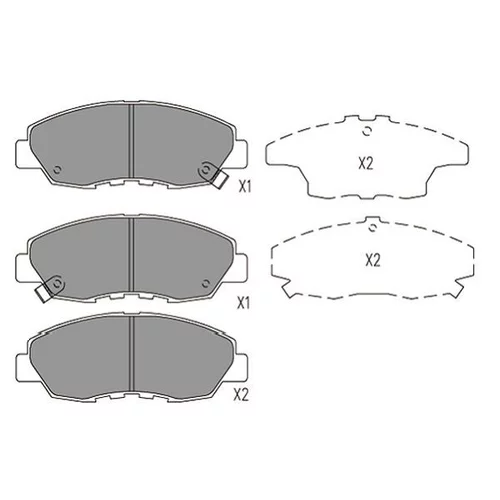 Sada brzdových platničiek kotúčovej brzdy KAVO PARTS KBP-2053
