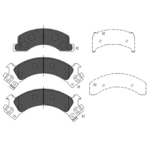 Sada brzdových platničiek kotúčovej brzdy KAVO PARTS KBP-3516