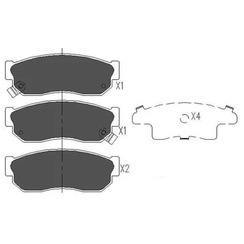 Sada brzdových platničiek kotúčovej brzdy KAVO PARTS KBP-6526